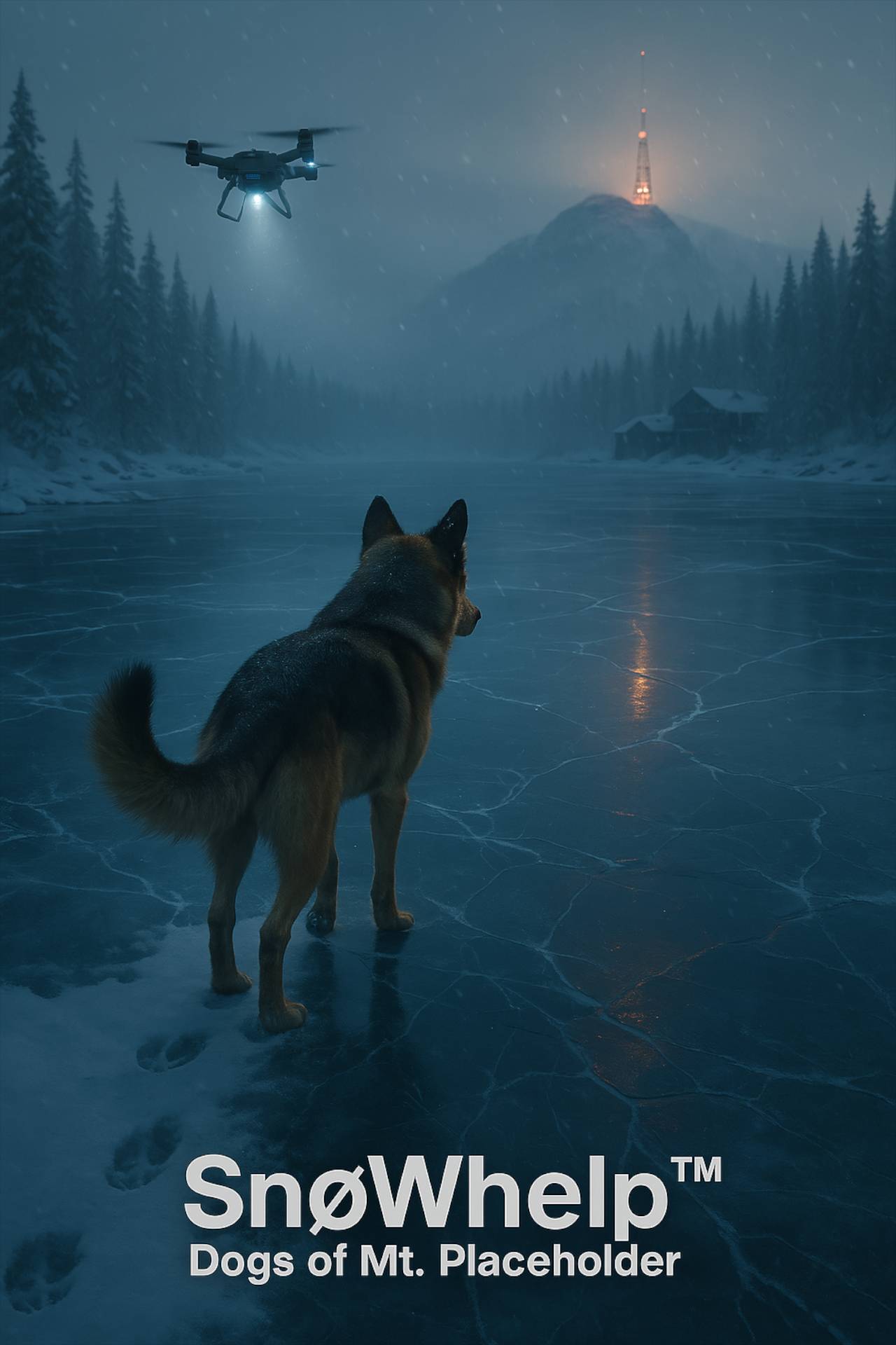 Snowhelp Frozen Lake